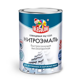 Эмаль ABC-Farben Olecolor НЦ-132 серая 1,7 кг глянцевая